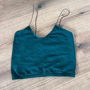 Free people cropped athleisure top in green